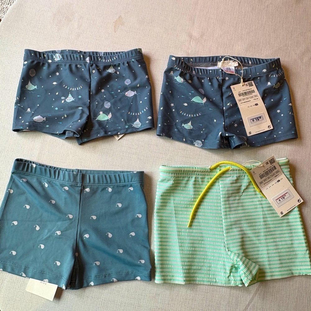 Set of Four Boys' Swim Trunks from Zara all NWT